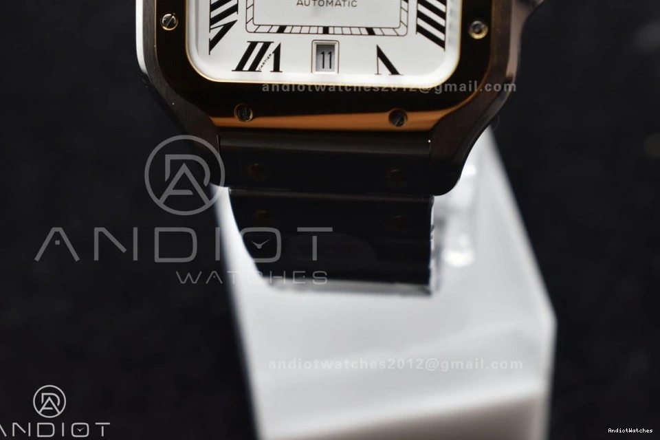 YG SS Bracelet Contemporary 1:1 de YG MIYOTA 1053 Best 40mm BVF on Cartier Santos Edition SS V 9015 White Dial SmartLinks 0509
